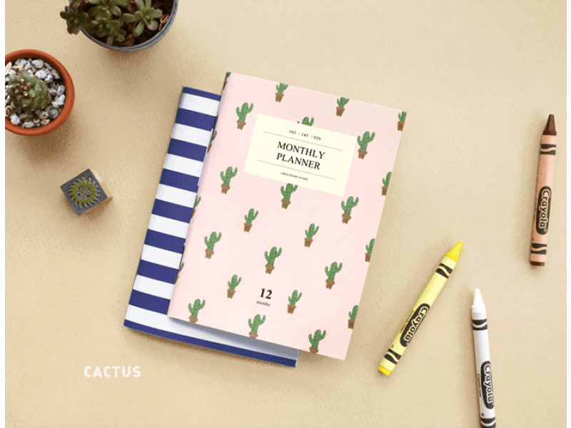 planner mensual cactus