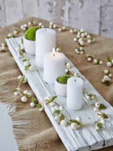 decorar la mesa centro con velas