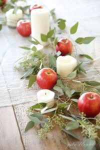 decorar la mesa con fruta