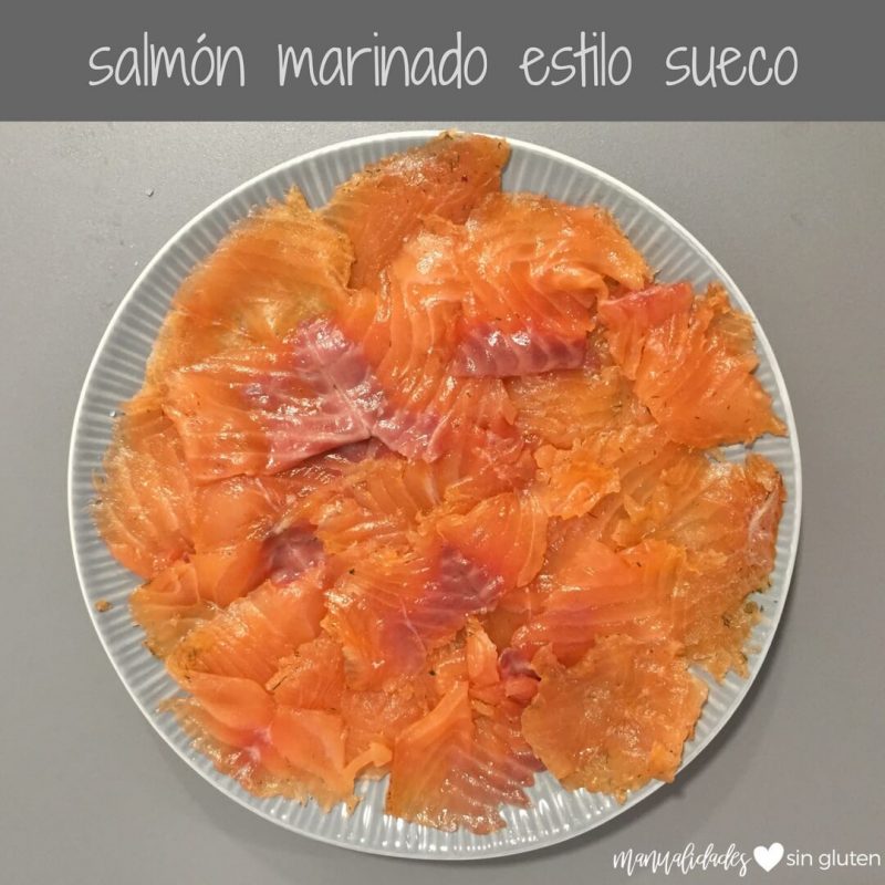 salmón marinado estilo sueco